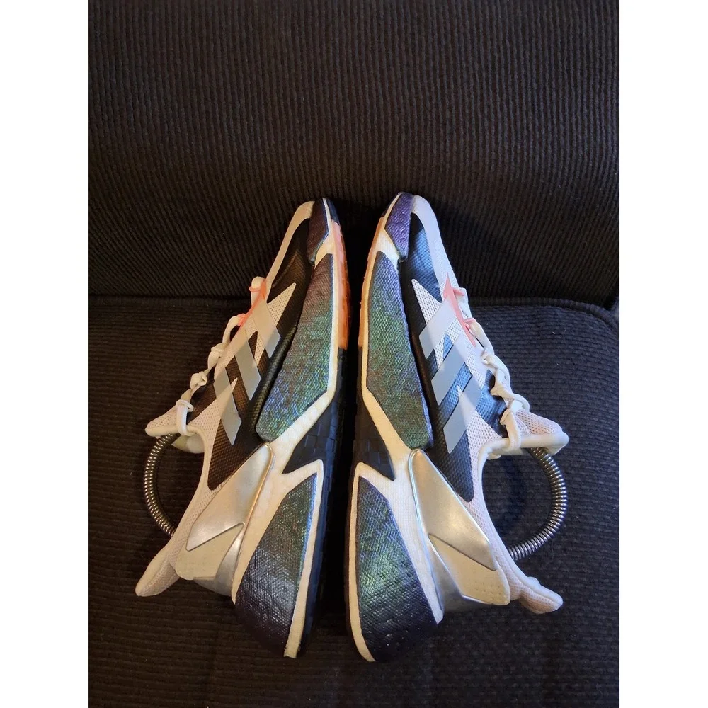 Adidas X9000L4 Mens Running Shoes Crystal White Silver Signal Pink FW9318 Size 7